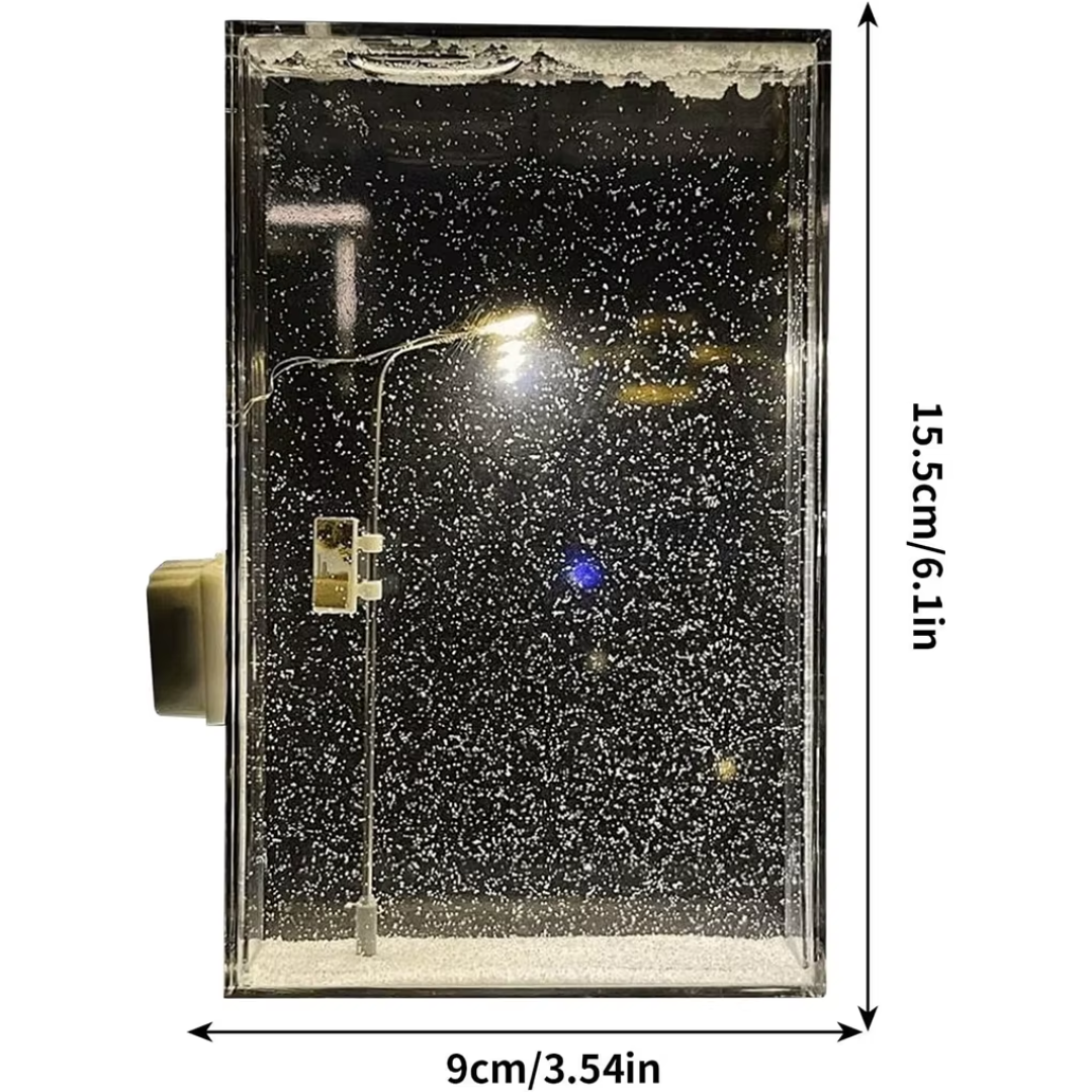 Lámpara poste de luz con nieve